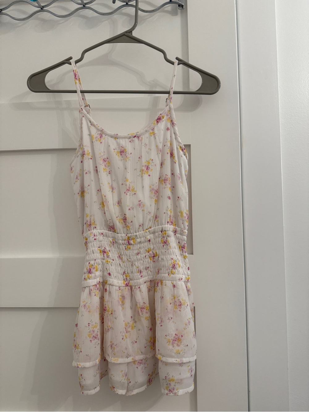 Girls White Floral Abercrombie Romper
